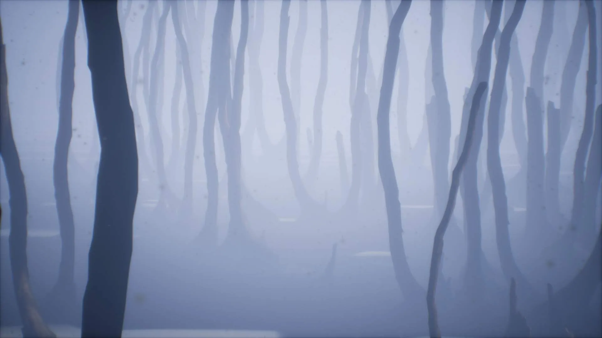 『ゆきのせい』場面カット③ 雪の森